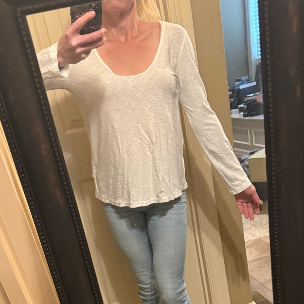 James Perse Classic White Top